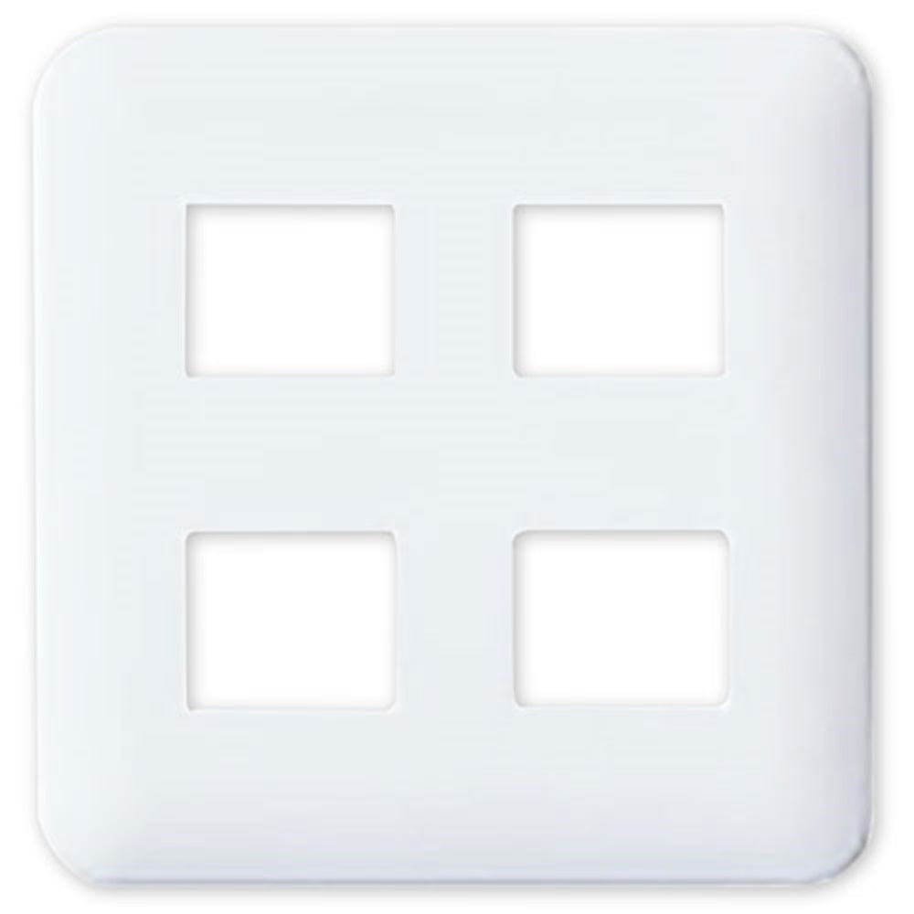 コスモシリーズワイド21 コンセントプレート ラウンド ホワイト 10個入り WTF7004W-10