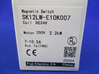 電磁開閉器DC24 SK12LW-E10K007