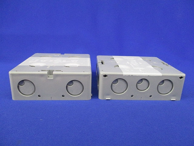 埋込スイッチボックス(塗代付)(2個入)(グレー) CSW-2N