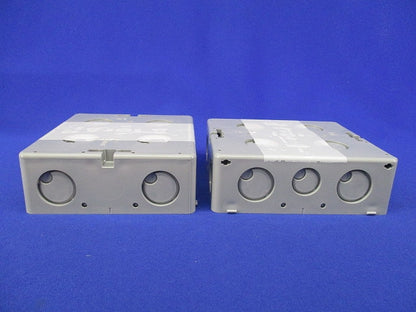 埋込スイッチボックス(塗代付)(2個入)(グレー) CSW-2N