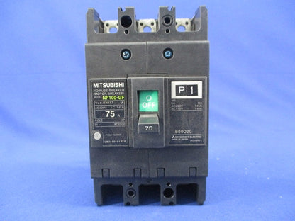ノーヒューズブレーカ3P75A(アラームスイッチ無し)(ジャンク品) NF100-GF