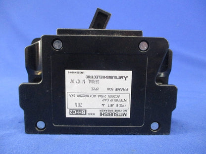 分電盤用ノーヒューズ遮断器2P20A(ジャンク品) BH-C2