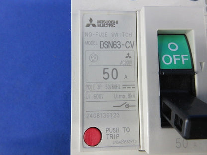 ノーヒュズスイッチ3P50A DSN63-CV