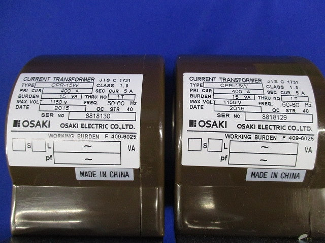 普通電力量計(変成器付)(1セット入) A73A+CPR-15W