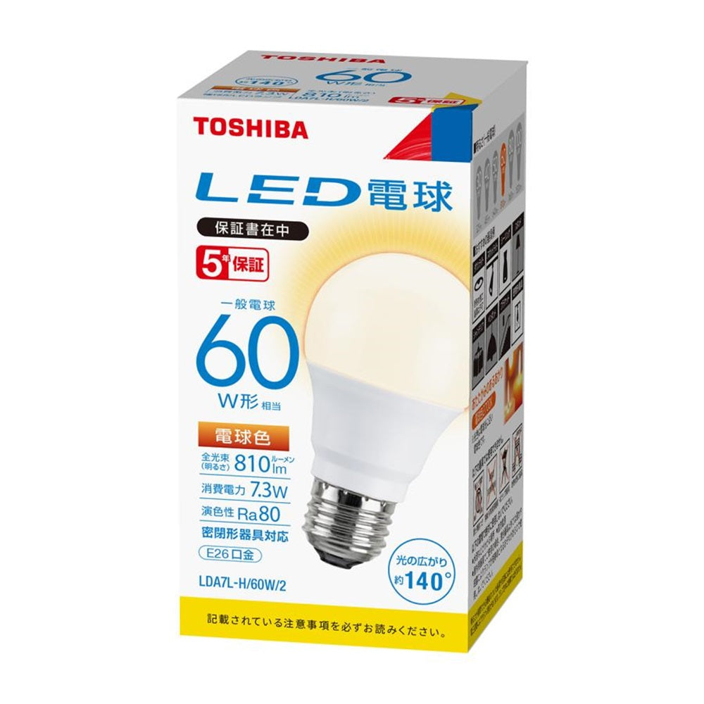 LED電球 電球色 LDA7L-H/60W/2