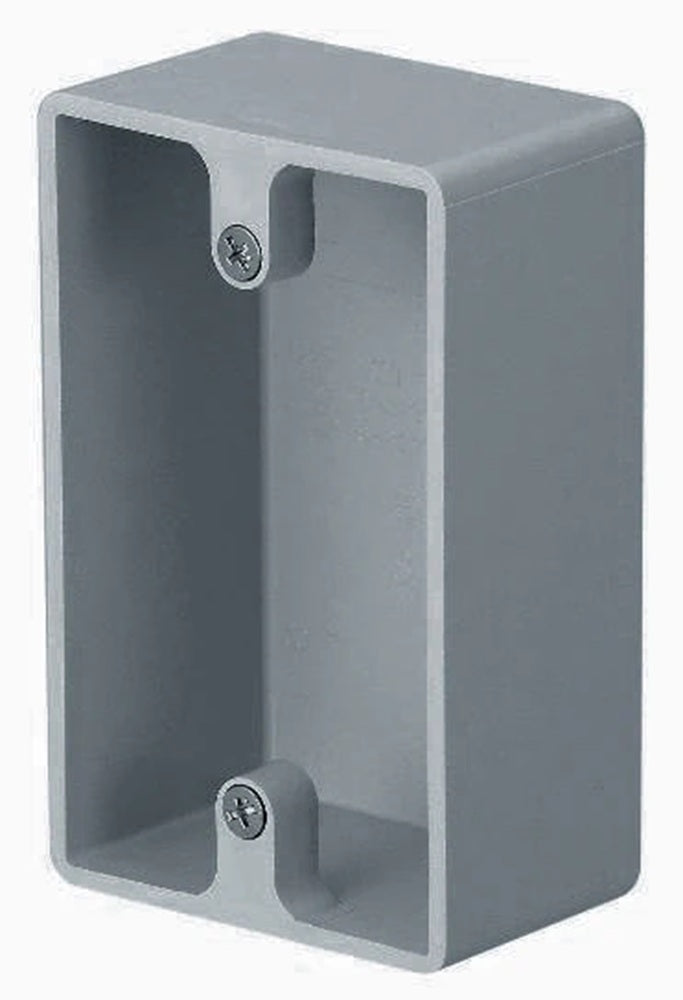 露出用スイッチボックス 1個用 深形 無方出 グレー 20個入 SW150GHW-20