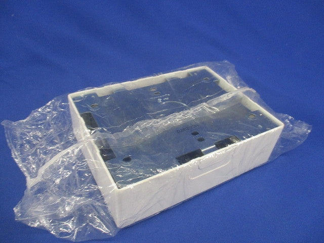 メタルモール 3コ用スイッチボックス(深型)片側2コノック A・B型 共用 ホワイト DZB293W