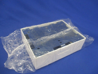 メタルモール 3コ用スイッチボックス(深型)片側2コノック A・B型 共用 ホワイト DZB293W