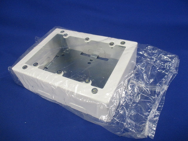 メタルモール 3コ用スイッチボックス(深型)片側2コノック A・B型 共用 ホワイト DZB293W