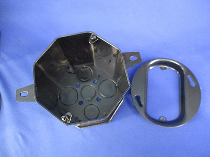 塗装八角コンクリートボックス・スイッチカバーセット(8セット入)(キズ・汚れ有) DS3690B他