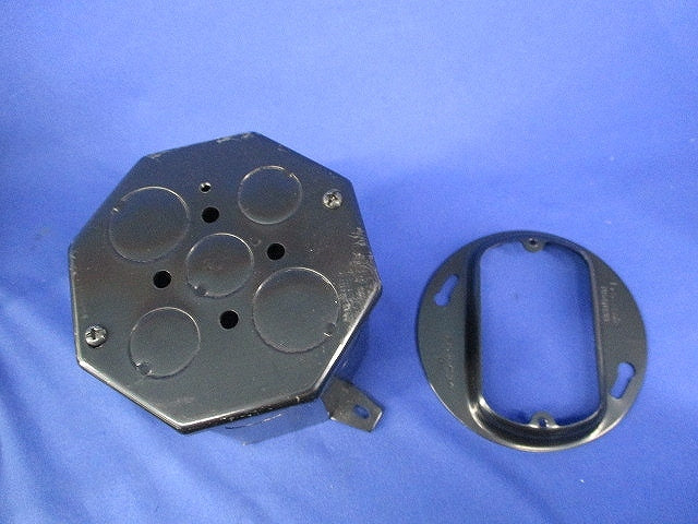 塗装八角コンクリートボックス・スイッチカバーセット(8セット入)(キズ・汚れ有) DS3690B他