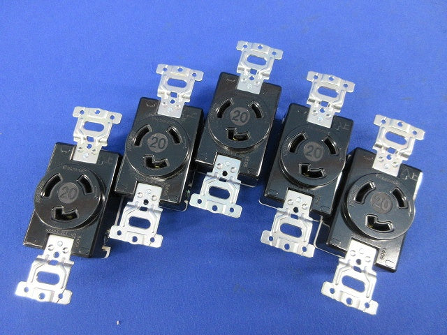 接地2P20A引掛埋込コンセント(5個入) WF2520