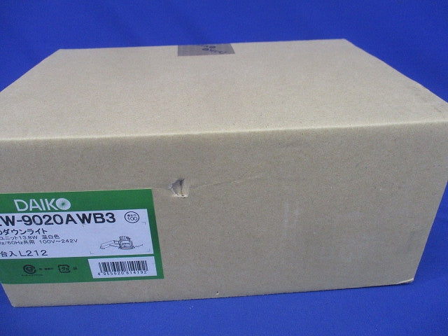 LEDダウンライト φ100 3500K 温白色 非調光 電源内蔵 LZW-9020AWB3