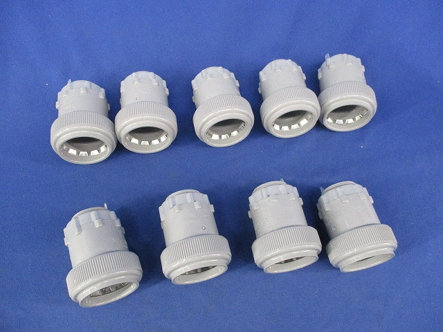 コネクタ(PF管用)(ワンタッチ型)(9個入)(グレー) FPK-28YH