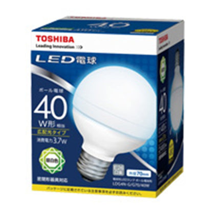 LEDボール電球 昼白色 E26口金 LDG4N-G/G70/40W