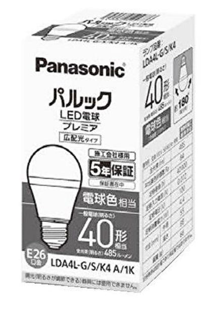 LED電球 40W相当 2700K 電球色 LDA4L-G/S/K4A/1K
