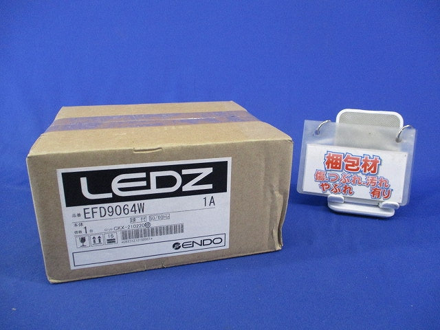 LED軒下用浅型ベースダウンライト(高気密SB型)φ75(温白色) EFD9064W