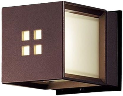 ポーチライト 門柱灯 LED電球交換型 2700K ダークブラウンメタリック/乳白 非調光 LGW85040AF