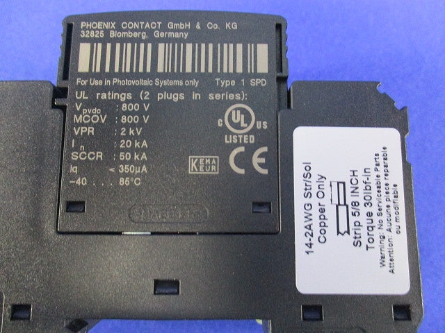 サージ保護機器 VAL-MS600DC-PV/2+V-FM