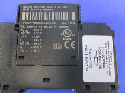 サージ保護機器 VAL-MS600DC-PV/2+V-FM