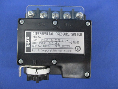 微差圧スイッチ PYY-CL13-102T913