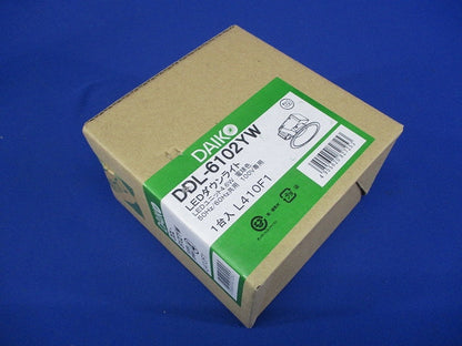 LEDダウンライト LED内蔵  温度保護機能付防雨型 2700K  ホワイト 調光不可 DDL-6102YW