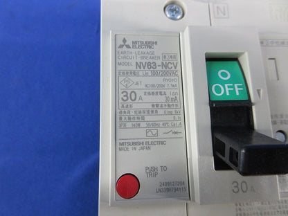 サーキットブレーカ3P30A(単3中性線欠相保護付) NV63-NCV