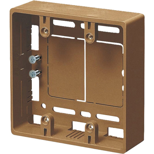 モール用スイッチボックス 2ケ用 茶 MSB-2B