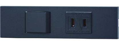 KAGラインアップ 3路スイッチ+コンセントセット ソフトブラック(SB) KAG-2514