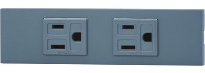 KAGラインアップ 接地コンセントセット(2口) ソリッドグレー KAG-2510