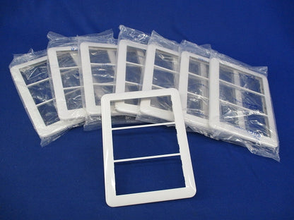 スイッチプレート3連用(8枚入)(ホワイト)(袋破れ有) WTC7103