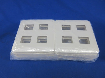 コンセントプレート4コ用(10枚入)(ホワイト)(新品未開封) WTF7004