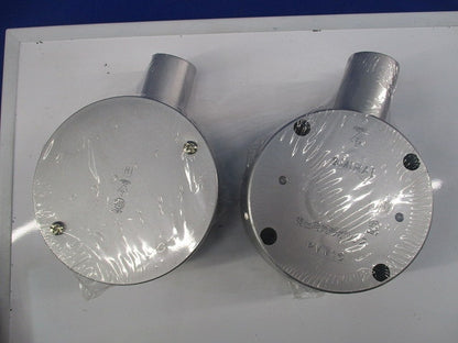 露出用丸形ボックス カブセ蓋(マットシルバー)(5個入)(新品未開封) PVM16-1KMS
