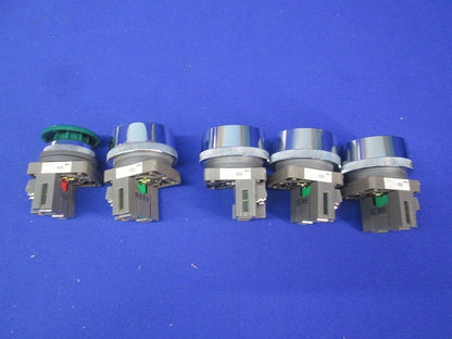 φ30押ボタンスイッチセット(混在5個入)(キズ有) ABN