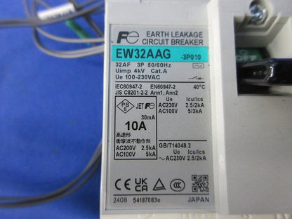 漏電遮断器 3P10A EW32AAG-3P010
