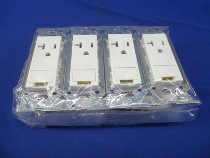 埋込アースターミナル付コンセント(8個入)(ピュアホワイト)(キズ・汚れ有) JEC-BN-LIGE