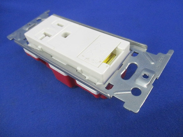 埋込アースターミナル付コンセント(8個入)(ピュアホワイト)(キズ・汚れ有) JEC-BN-LIGE