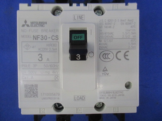 ノーヒューズブレーカ 3P3A NF30-CS