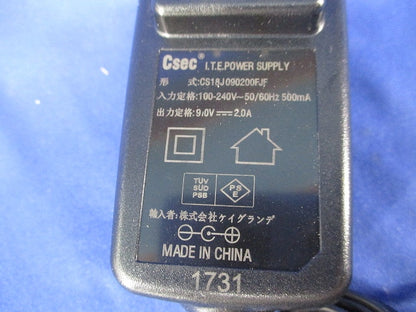 カメラ用ACアダプタ CS18J090200FJF
