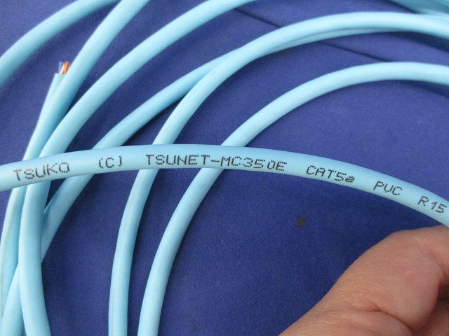LANケーブル4m以上入(プラグ付)(水色) TSUNET-MC350E