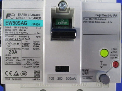 サーキットブレーカ 3P20A EW50SAG-3P020