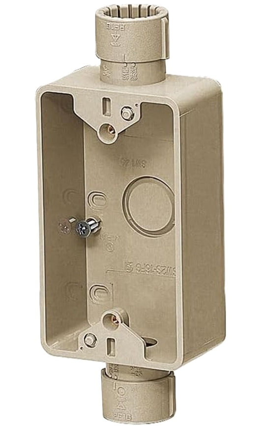 露出スイッチボックス(Gタイプ・1ヶ用・2方出)PF管16用 ベージュ 20個入 SW2S-16FG-20