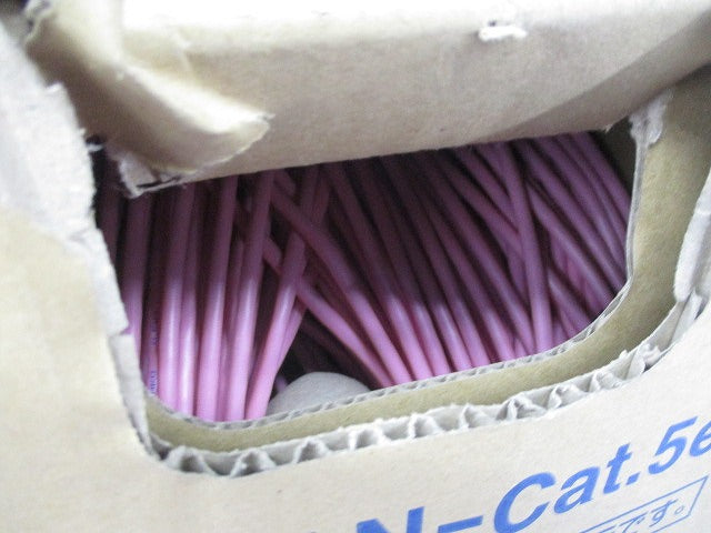 LAN用ツイストペアケーブル0.5mm×4P 300m(桃)(新品未開梱) SKLAN-Cat.5e