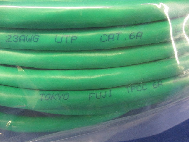 Cat6A プラグ付UTPパッチコード 15m(緑)(新品未開封) 4TPCC6A-B15B-P