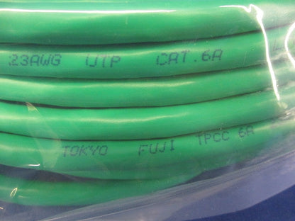 Cat6A プラグ付UTPパッチコード 15m(緑)(新品未開封) 4TPCC6A-B15B-P