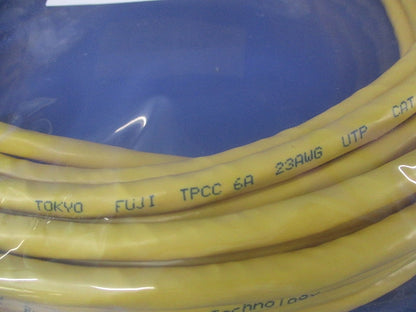 Cat6A プラグ付UTPパッチコード 15m(黄)(新品未開封) 4TPCC6A-B15B-P