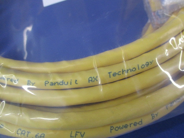 Cat6A プラグ付UTPパッチコード 15m(黄)(新品未開封) 4TPCC6A-B15B-P