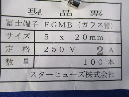 管形ヒューズ 250V2A(100本入)(OEM商品) FGMB