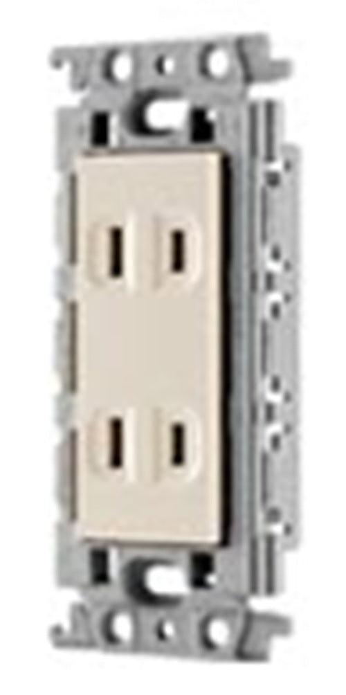 埋込ダブルコンセン (絶縁枠付 ベージュ WTF15024FK