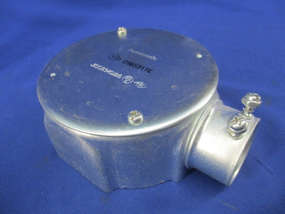 ねじなし丸型露出ボックス1方出(2個入)(キズ・汚れ有) DS65311K